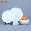 Simple design style white household fine dining luxury bone china tableware