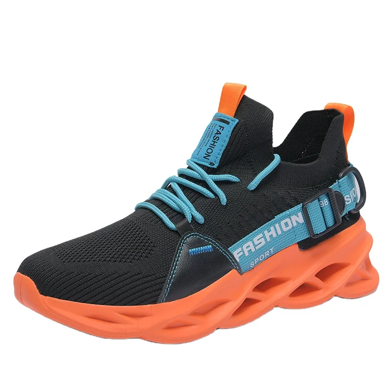 

China Factory 2020 New Model Fashion Sneaker For Man Lightweight Sports Shoe Fly Knit Casual Walking Shoe Lace Up