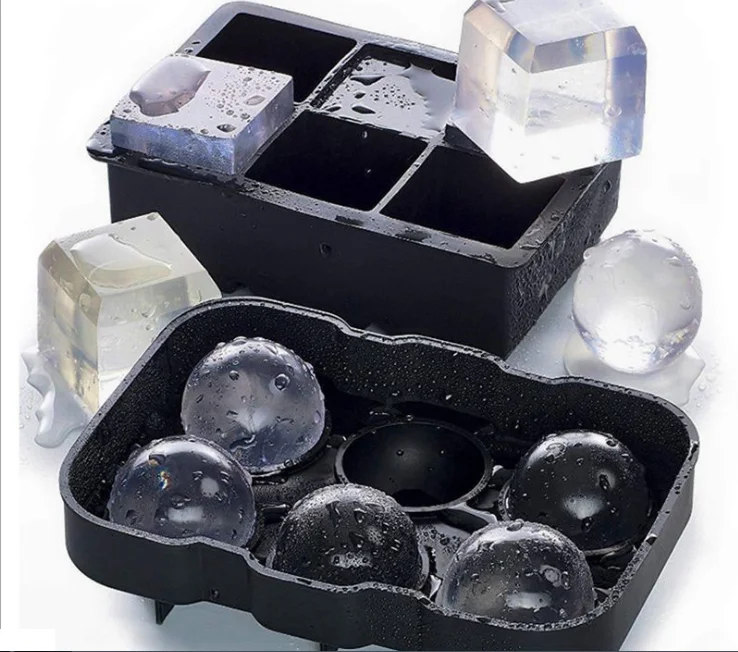 

Amazon Top Seller BPA Free Silicone 6-ice Trays With Removable Lid Ice Cube Tray