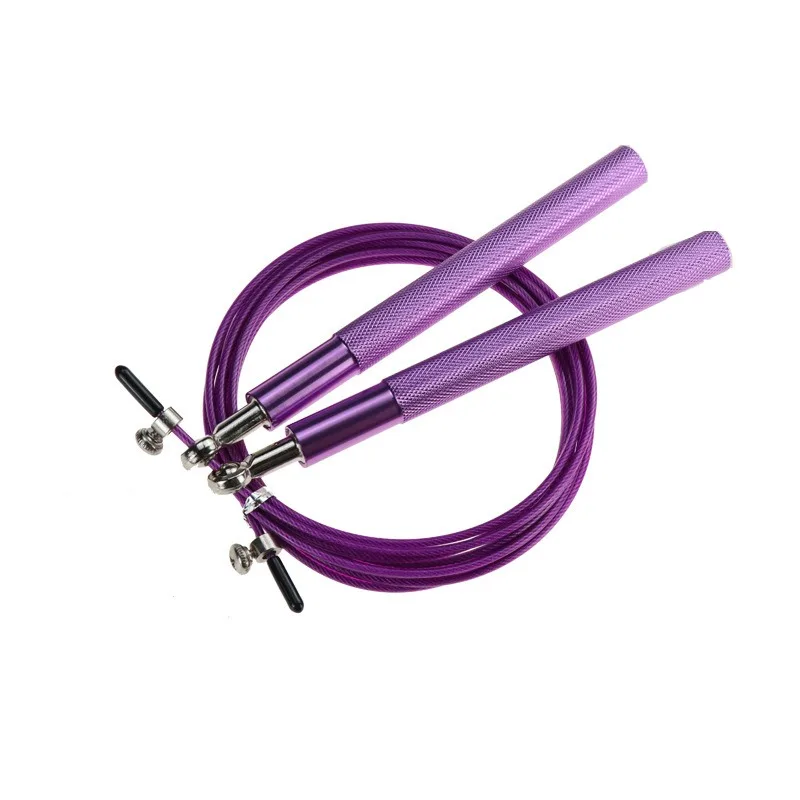 

Segorts Adjustable Stainless Steel Wire Aluminum speed Jump Rope, Black or customized color