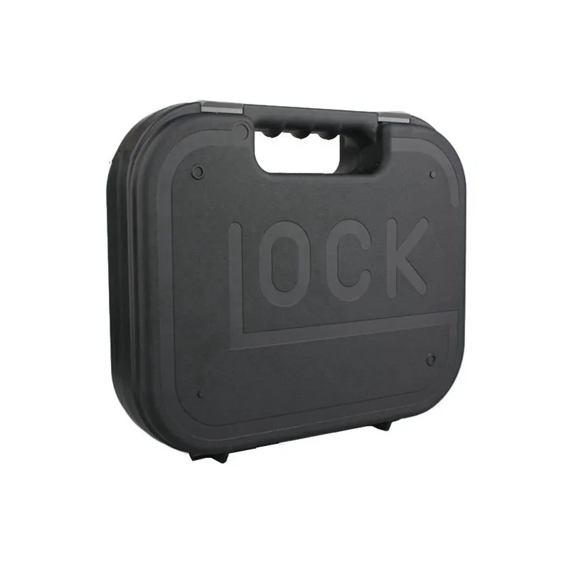 

MAGORUI GLOCK ABS Pistol Case Tactical Hard Pistol gear box Gun Case Padded Foam Lining for hunting accessory, Black