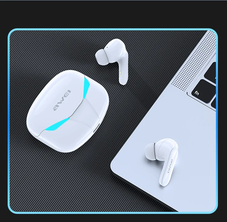 

T35 Game headset In-ear e-sports chicken mobile game sports running high sound quality wireless headset, Black white