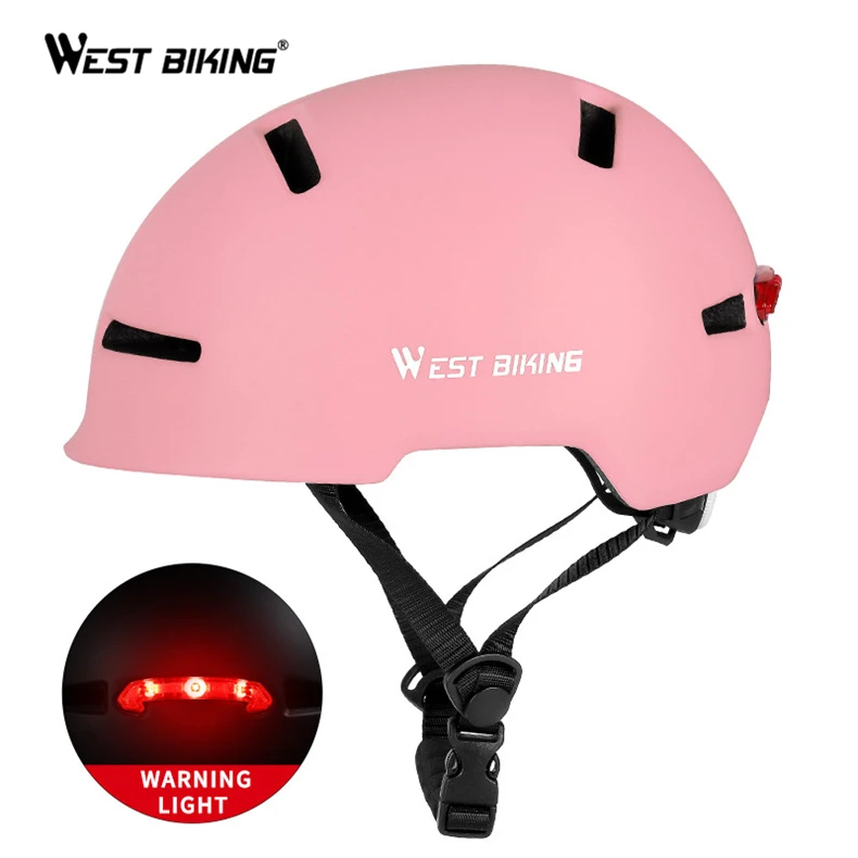 

WEST BIKING bicycle adult bike sport helmet motorcycle mtb head equipment road cycling racing bicycle helmet with Tail lights, Blue /white /black /pink