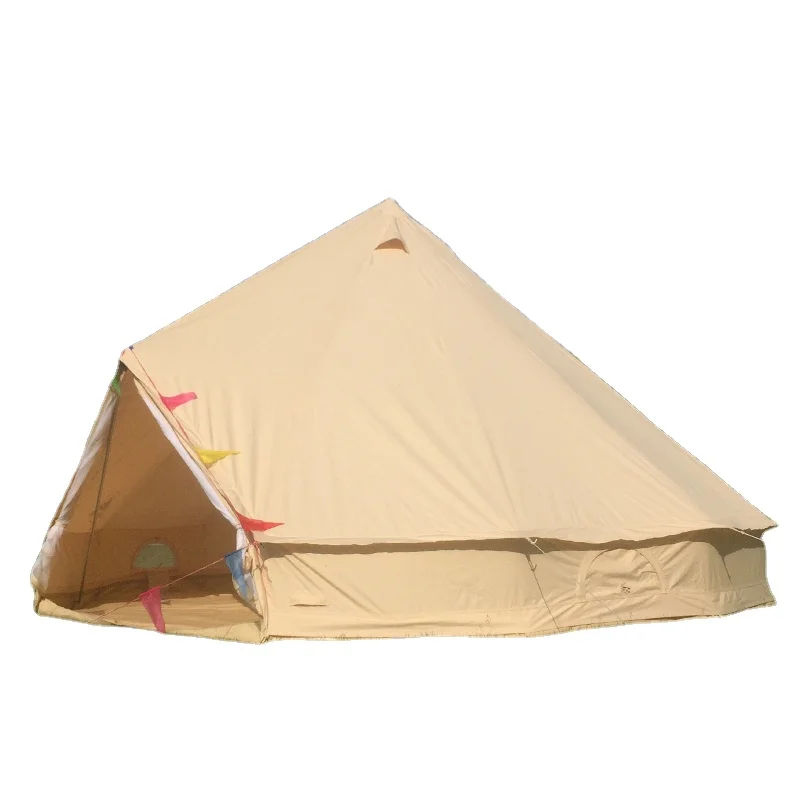 

4m glamping safari tent China resort hotel bell tent, Beige