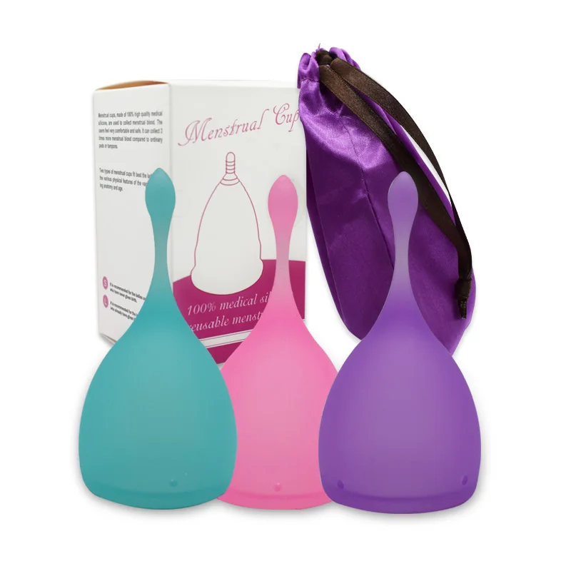 

Soft And Safe Female Menstruation Feminine Hygiene 100% Silicone Menstrual Cup, Pantone color