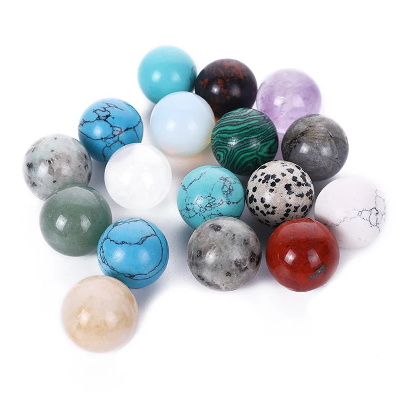 

20mm Natural Quartz Polished Gemstone Ball Mini Crystal Sphere Chakra Crystal Ball Set