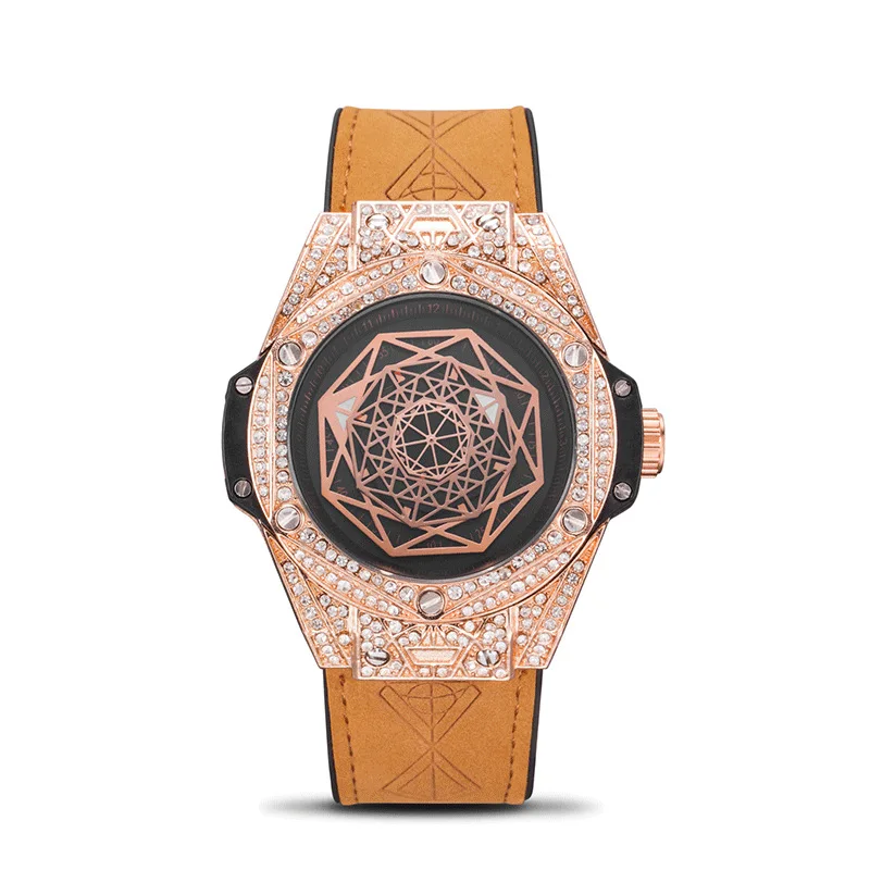 

Hot Selling Students Studded With BigBan Tattoo Spider Web Silicone Tape Men's Quartz Watch 2021 Trend Luminous