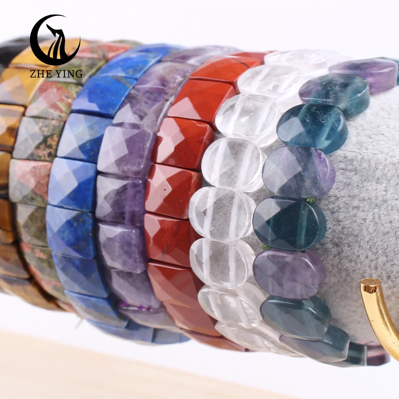 

Zhe Ying crystals healing stones faceted bracelet bulk pulseras mujer bracelet stone natural healing stone bracelets