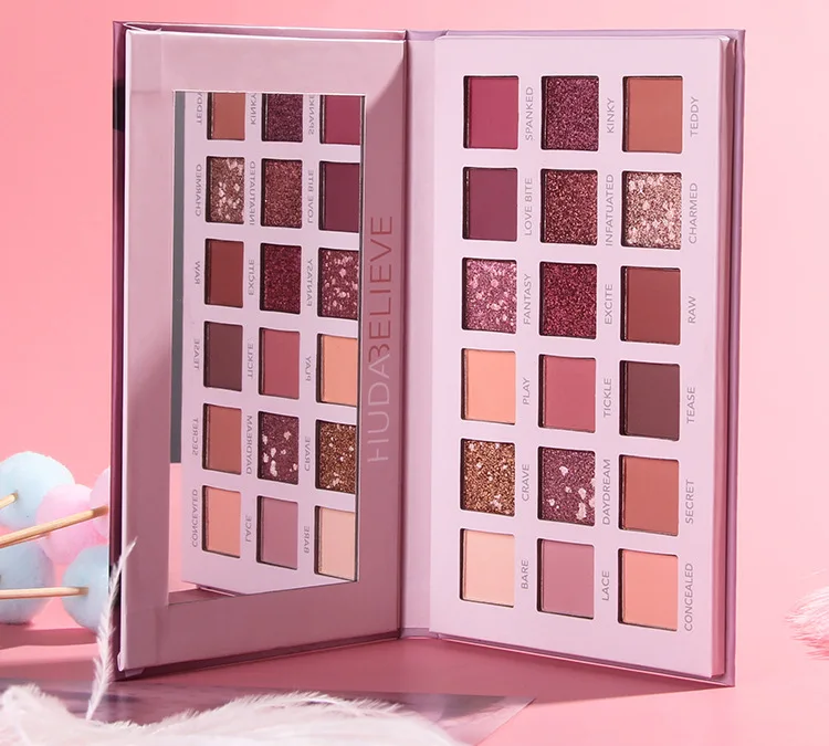 Custom private label 18 color eye shadow vegan waterproof makeup eyeshadow palette