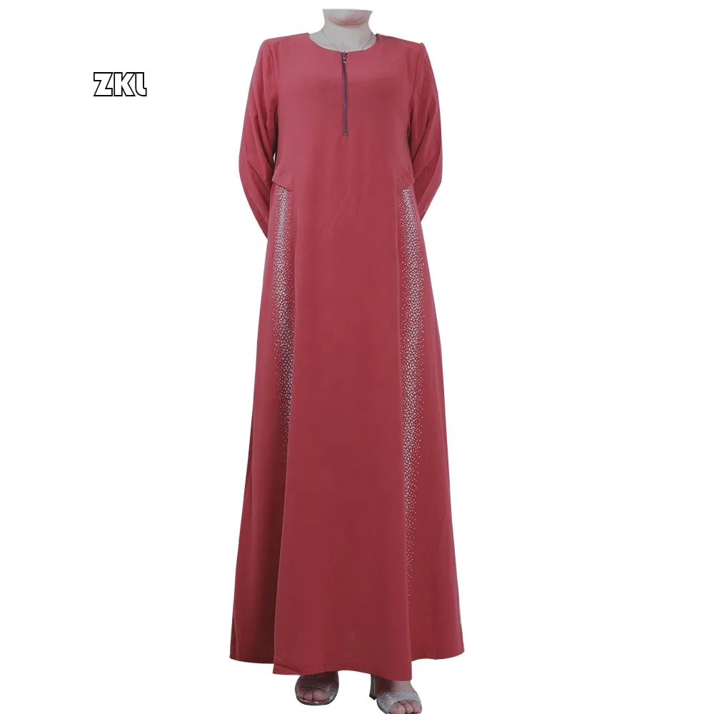 

iWholesale elegant hot diamond muslim long skirt arabic islamic fat woman clothes 2021 new abaya dubai muslim kimono, Blue.black.purple.coffee.red