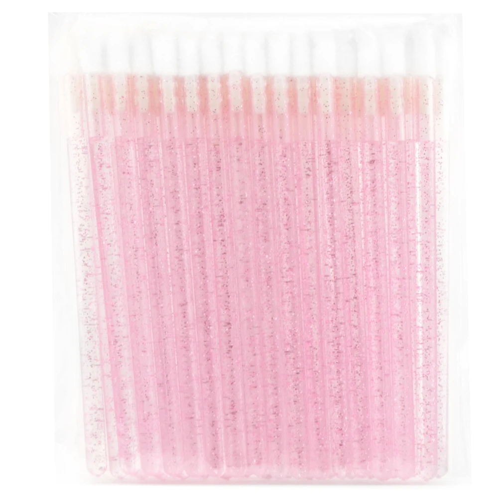

NAGARAKU cleaning cotton swab Micro Durable Disposable Applicators Mascara Brush Clean eyelash tools, Pink