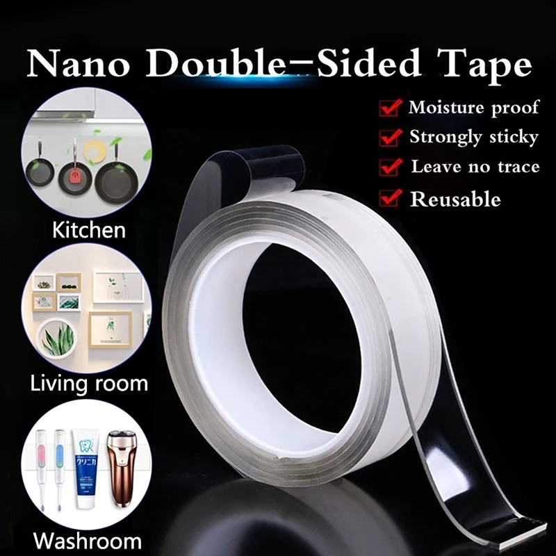 Acrylic Transparent Double Sided Washable&Traceless&Multipurpose Nano Double Sided Tape for Household