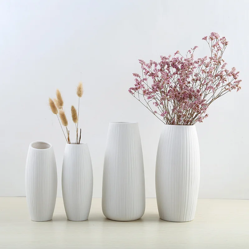 

Flower Arrangement Home Decoration Ornaments Flower White Ceramic Vase