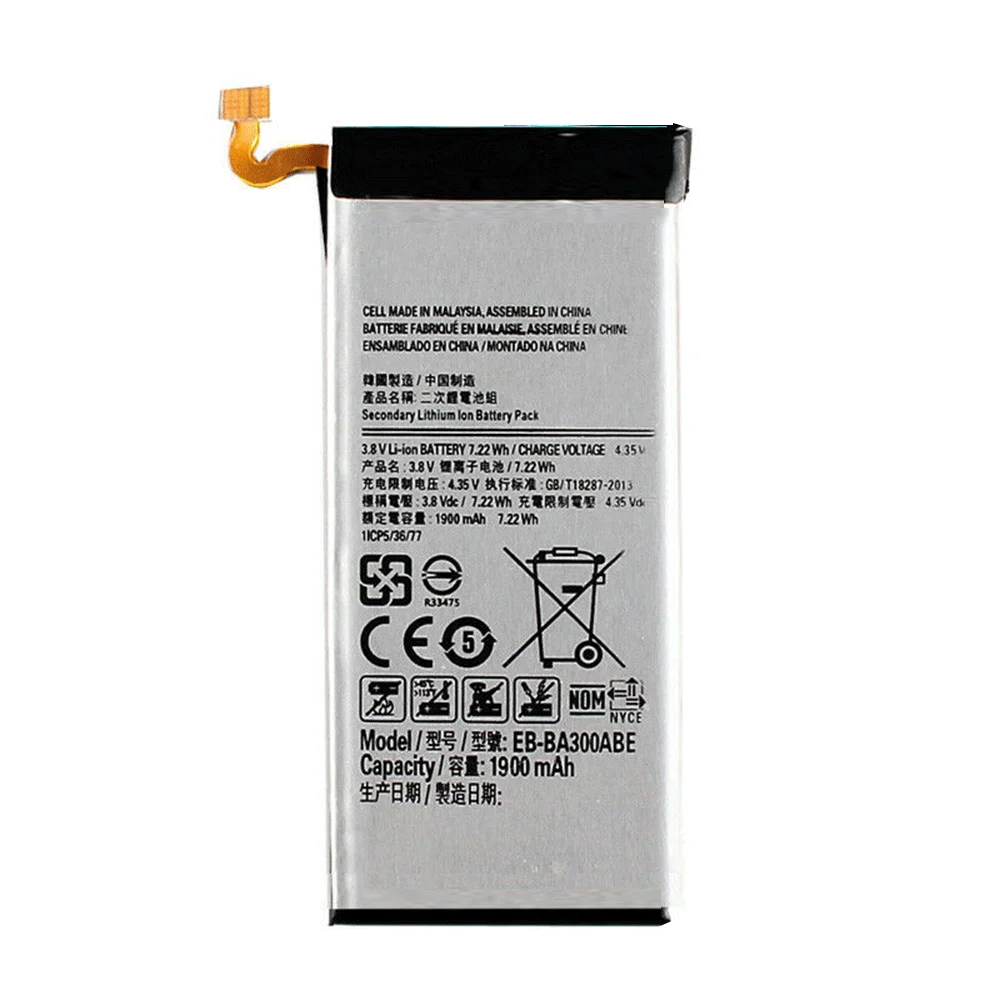 

100% New Battery EB-BA300ABE For Samsung GALAXY A3 A3000 A3009 A300X A300 A30, Silver and black