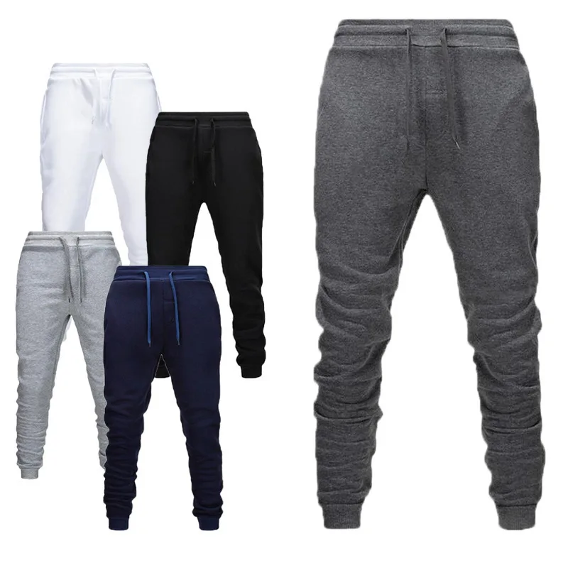 

Spring and Autumn New Relaxed Training Breathable Solid Plush Men's Sports Pants