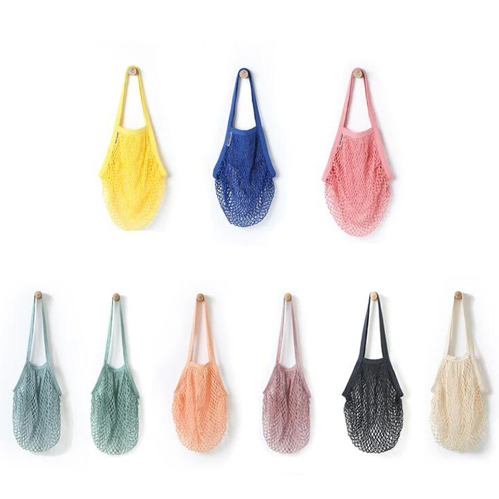 

Reusable Produce Eco-Friendly Net Shopping Bag Mesh Vegetable Bag, Customized color