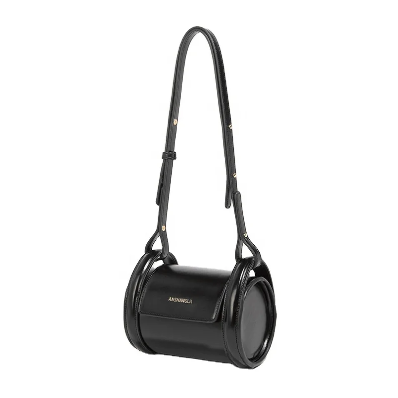 

Hot Luxury Unique Underarm Elegant Shoulder Cylinder Sling Pu Leather Crossbody Bag
