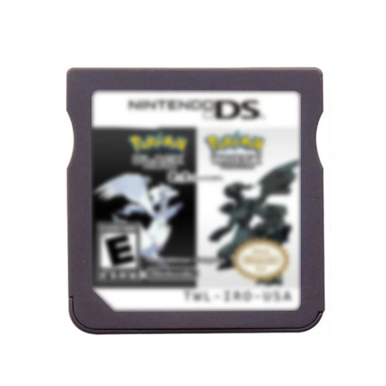 

Video Cartridge Game Cards 2 In 1 Pokemoned black and White Game Card for Nintendo 3DS NDSI NDSL NDS Lite