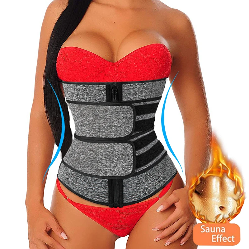 

Custom Workout Waist Training Belt Waist Sweat Slimming Band Exercise Tummy Trimmer Trainer Fajas para Ejersicios With Pockets
