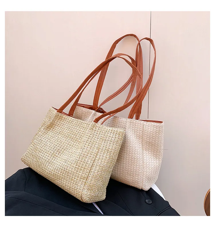 

2021 New Fashion Women Hand Bags Large Capacity Small Fresh Texture Bucket Bag Casual Portable Shoulder Tote, Picture color