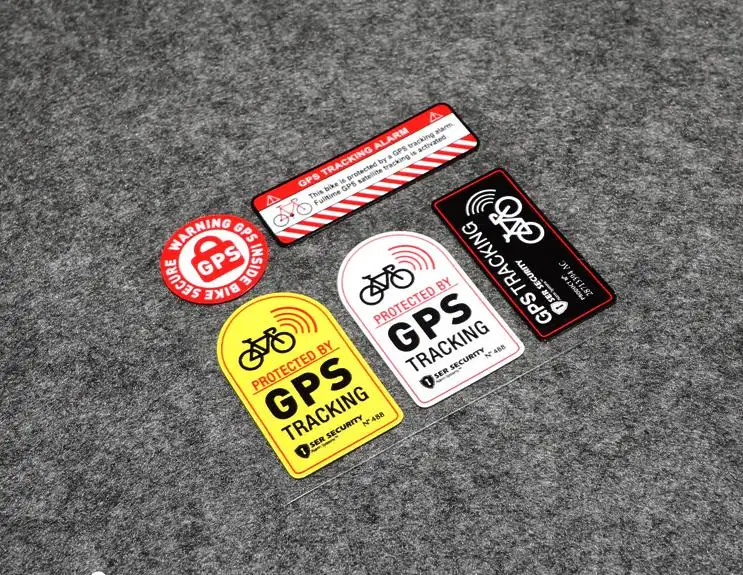 

Protected By GPS TRACKING Alarm Sticker Reflective Vinyl WARNING Motorcycle Sticker Anti-Theft Decal for Bike Scooter Car,10cm
