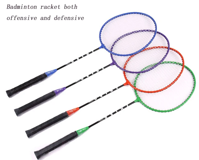 

2pcs badminton rackets and carrying bag set badminton racquet set indoor outdoor sports accessory badminton, Orange,blue,green