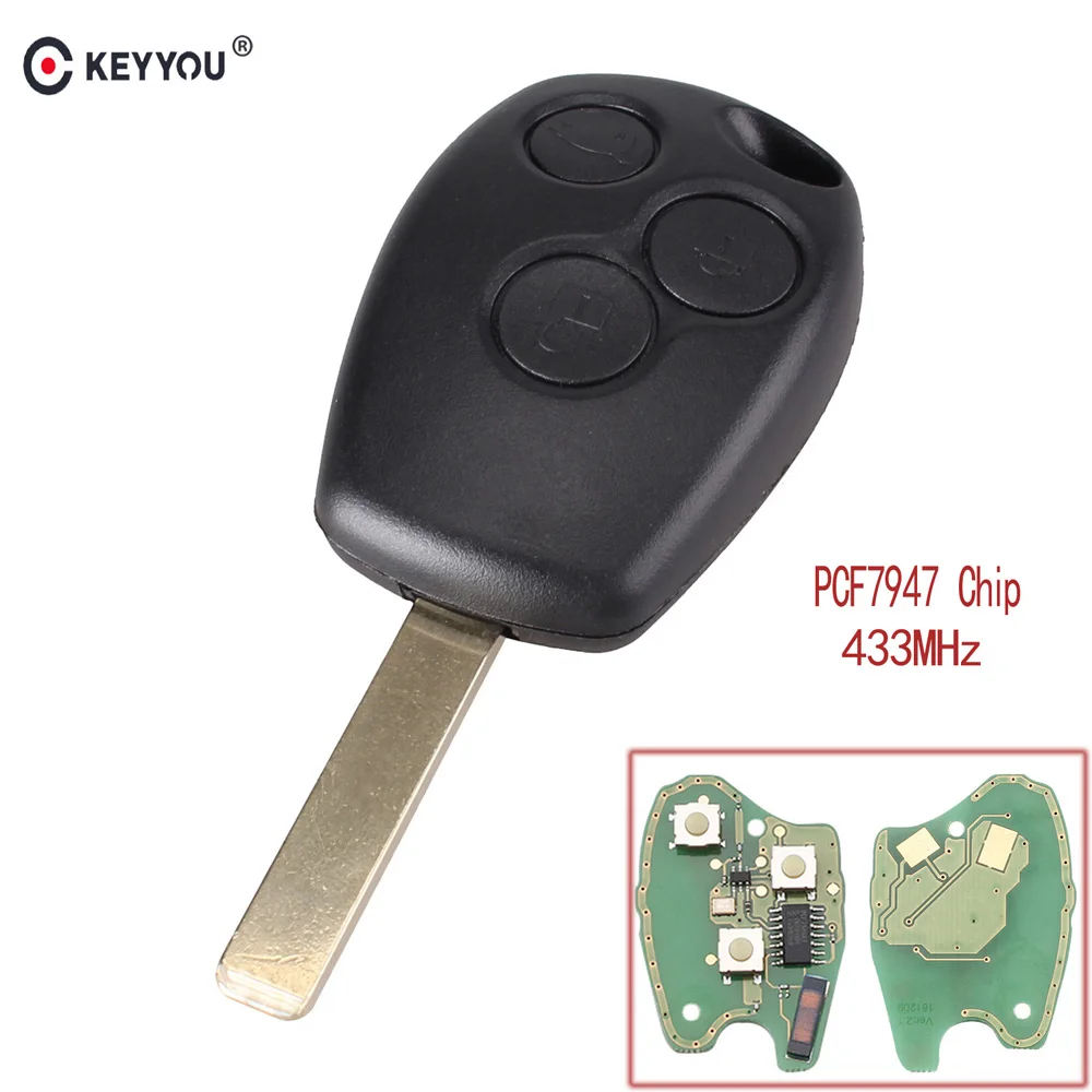 BRAND NEW RENAULT CLIO 3 3 BUTTON REMOTE KEY WITH ID46 PCF7947 