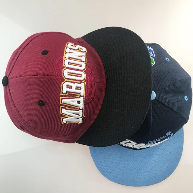 Custom High Quality Football Team Red 6panel Premium Snapback Cap With