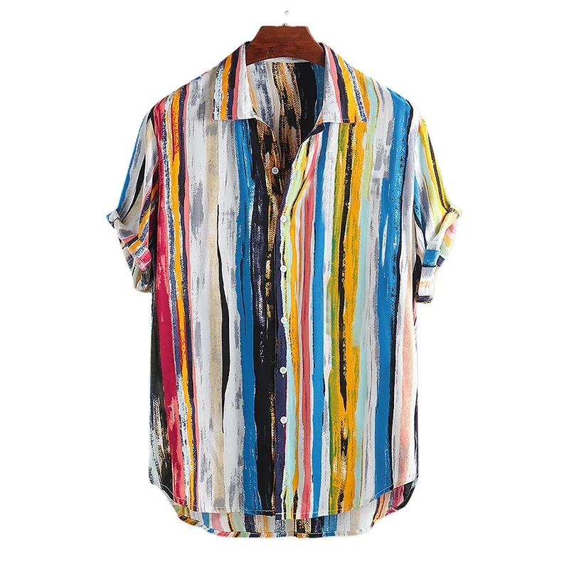 

Wholesales men's spring blouses & shirts casual hawaiian beach short men's shirt