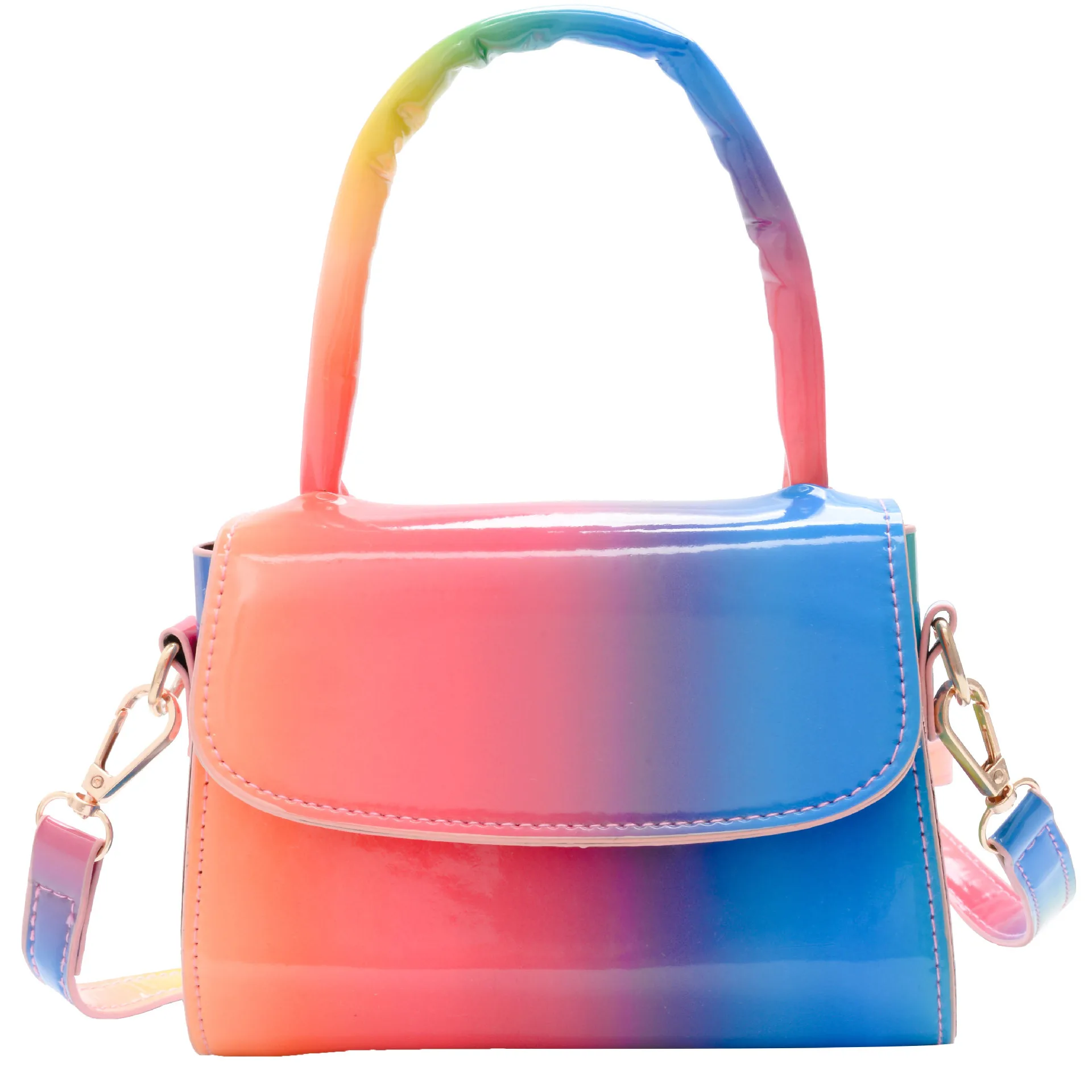 

AliExpress Hot Selling Rainbow Jelly Purse Silicone Crossbody Bag Small Candy Color Purses Jelly Bag