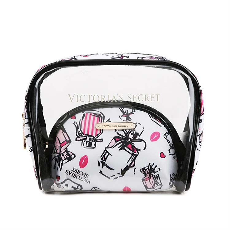 

NewestPortable clear zipper cosmetic bags trendy women's cosmetic bags & cases, Customized color