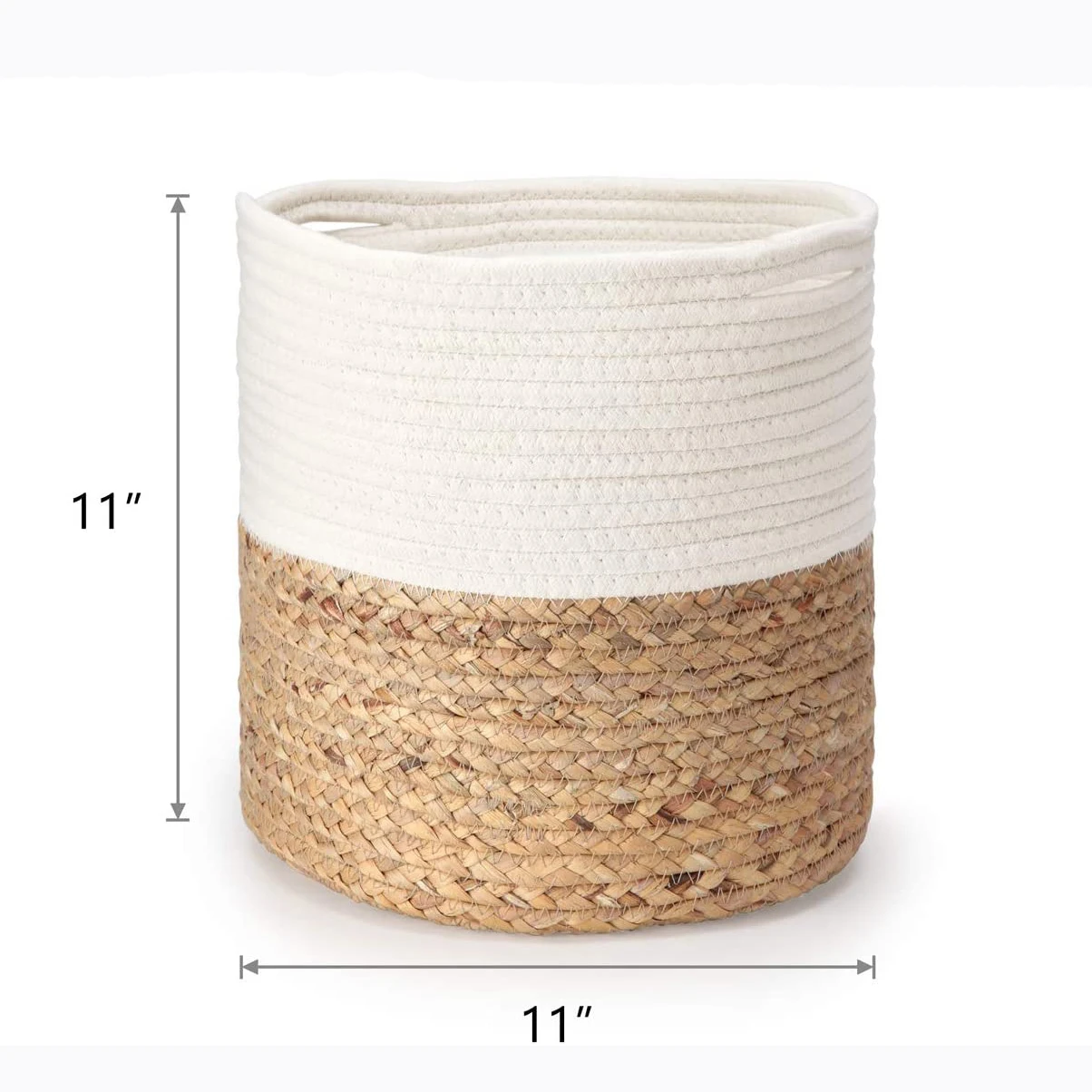Small Cotton Rope Plant Basket Water Hyacinth Basket Woven Planter