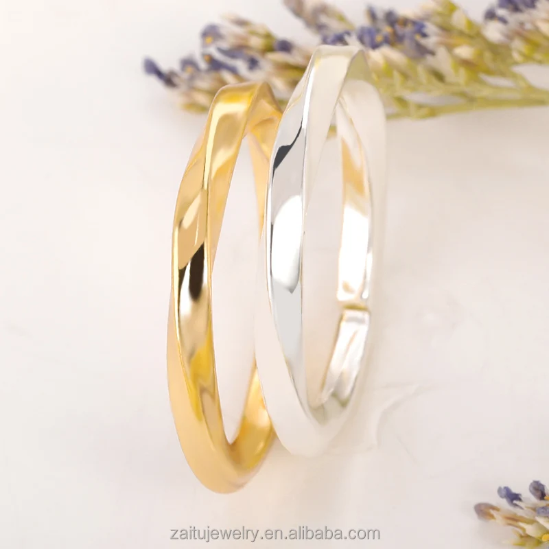 

Wholesale High Quality Dainty Simple Style Daily Wear Plain Ring For Women Jewelry, Gold,platinum