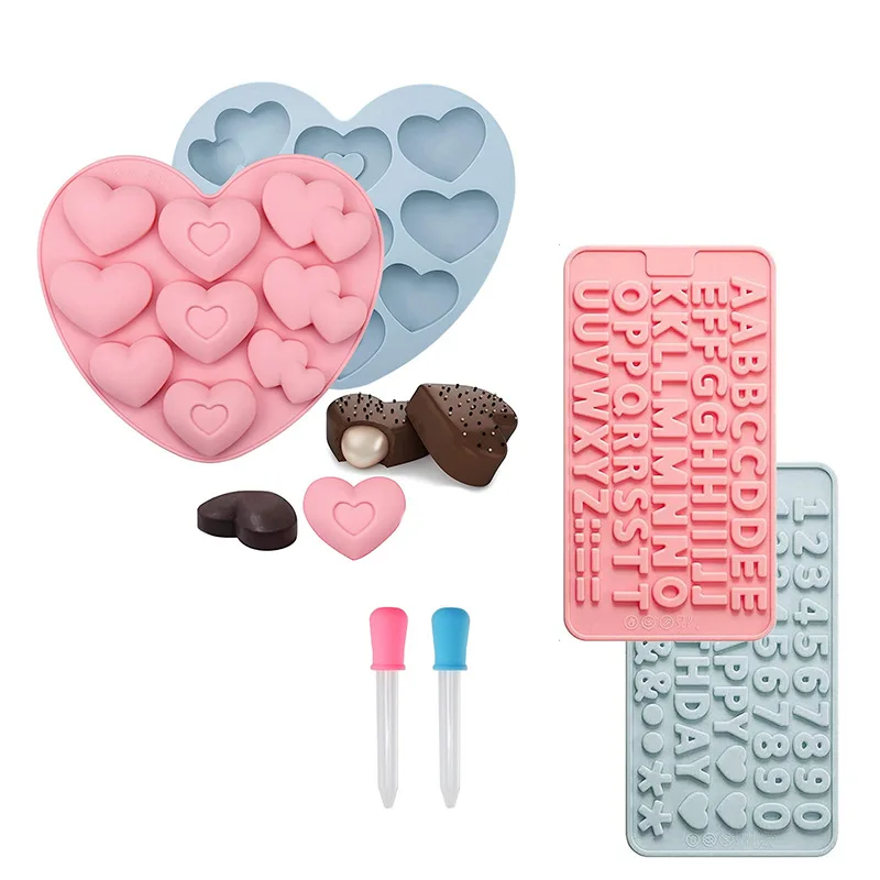 

Wooden Hammer Large Diamond Heart Shape 6 Cavity Diamond Heart Cake Silicone Mold Sets