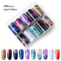 

Hot New Custom shiny nail stickers 4x100cm transfer foil for DIY Beauty Foil Stained Sticker Nail Art