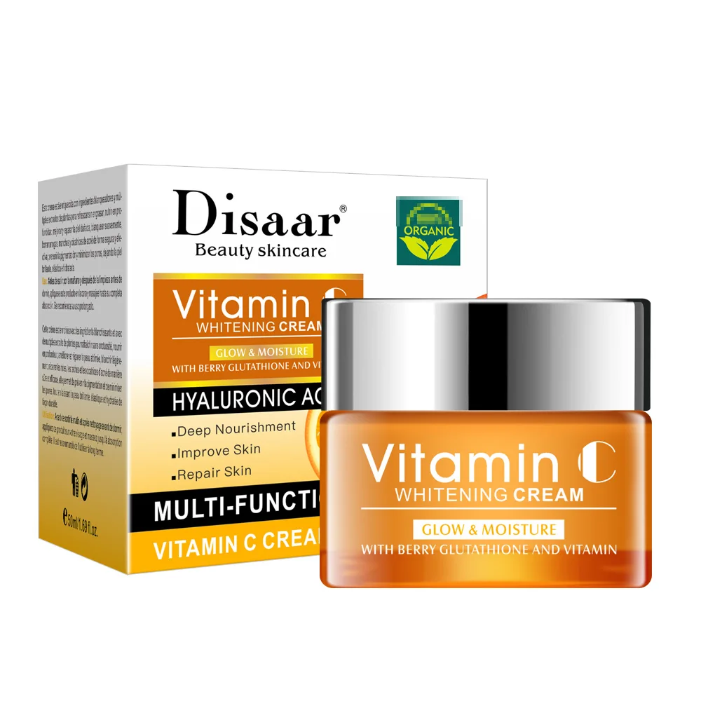 

Private Label Anti Aging Vitamin C Cream Hyaluronic Acid Skin Whitening Beauty Face Cream Glowing Moisturizer Skin Care Serum