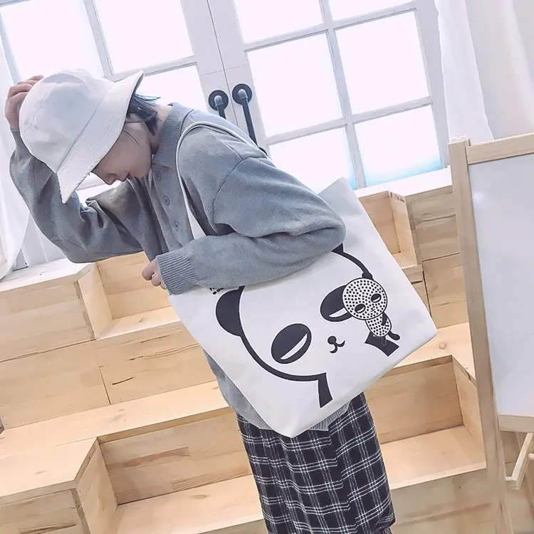 

Wholesale embroidery heavy duty Portable Recyclable Printed Cotton Canvas Tote shopping Bag for Women, Brown, red, gray, blue, black or customized