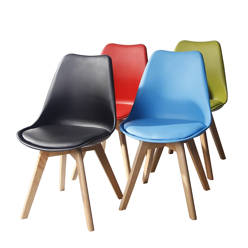 
Modern design home furniture high quality dining room chairs with cushion colorful plastic dining chair  (62434243817)