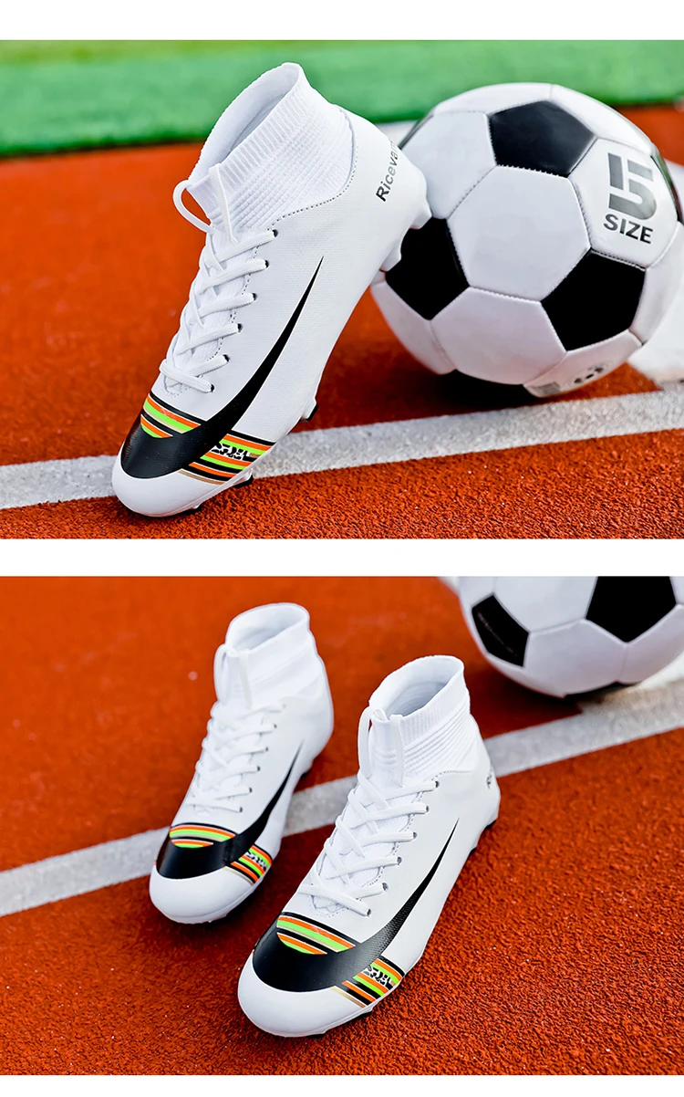 HOBIBEAR New Custom Outdoor Men Turf Soccer Boots Boy Football Spike Shoes Young Sport Shoe