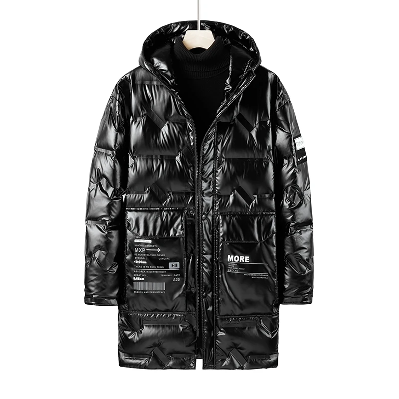 

Mens fashion street Medium and long puffer winter outdoor jacket coat wholesale Duffle, Picture color