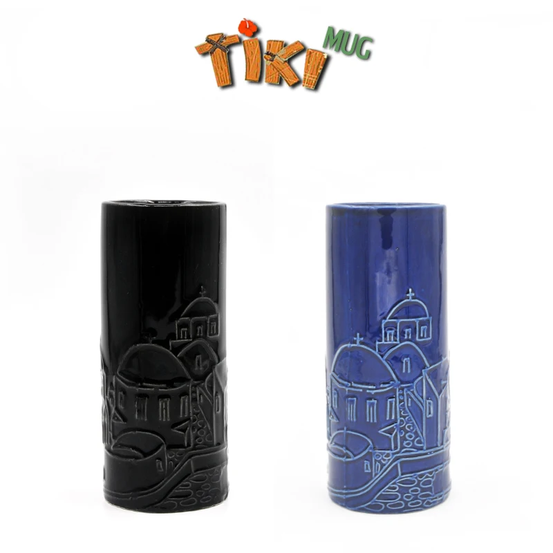 

barware collectible custom shape design porcelain tiki glass cup sets face ceramic tiki estatuas mug