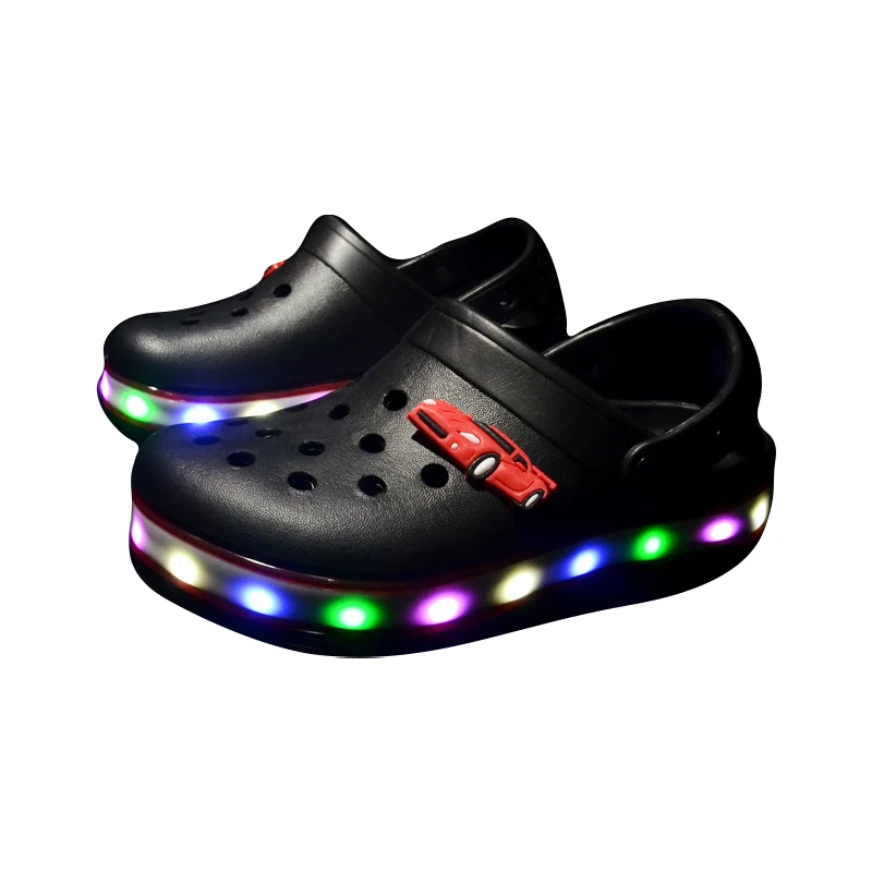 

Outdoor Beach Kids Jelly Slippers Eva Sandals Light Up Led Slippers For Kids Boys Bunny Captain, Picture