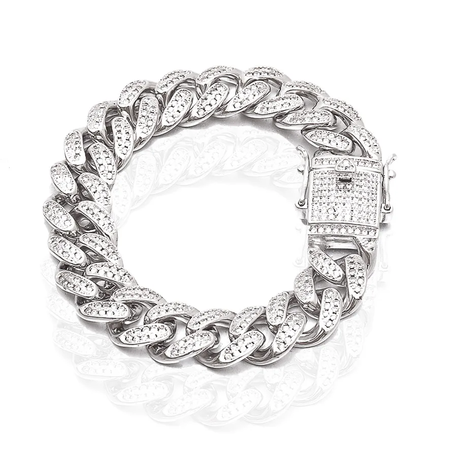 

Xuqian 2020 New Arrival Silver Stainless Steel Charm Bracelet With Zircon