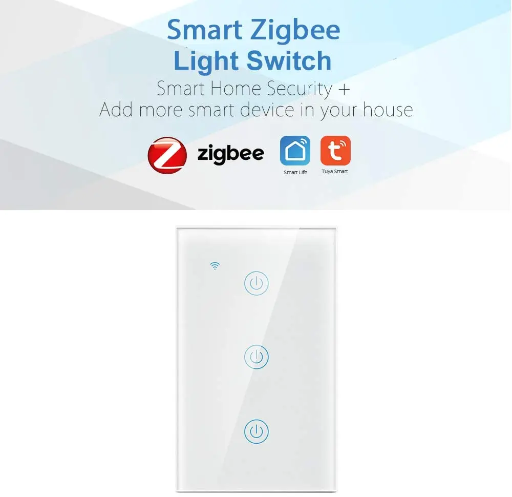 Zigbee 3 Gang 3 Way Smart Wifi Light Switch Wifi Remote Control Switch/Wifi Smart Wall Switch - ANKUX.COM
