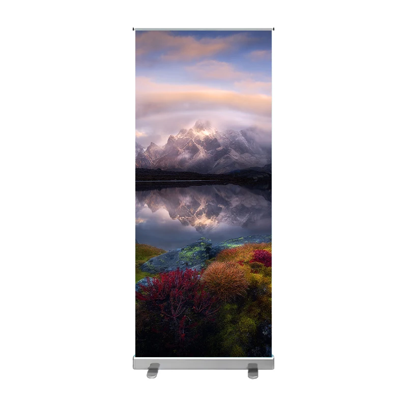 

China custom plastic steel or aluminum roll up banner stand