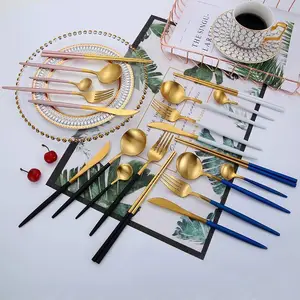 Image of cutipol rose pink white gold plated cutlery flatware set with gift box 18 10 used restaurant flatware wholesale