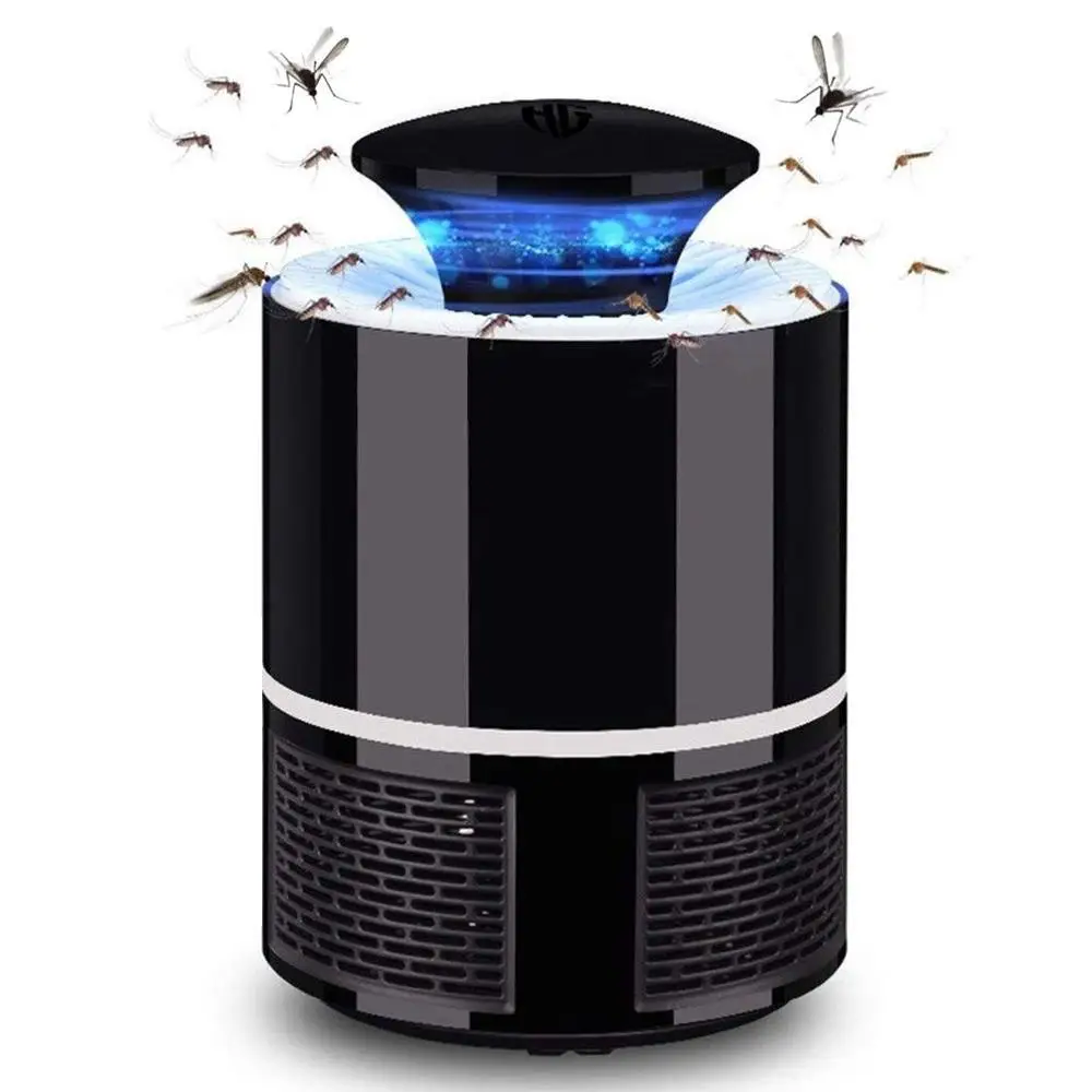 

Anti-mosquito USB Powered UV LED Photocatalyst Fly Insect Repellent Bug Machine Electric Mosquito Killer Trap Lamp MOSQUITOES, Black.