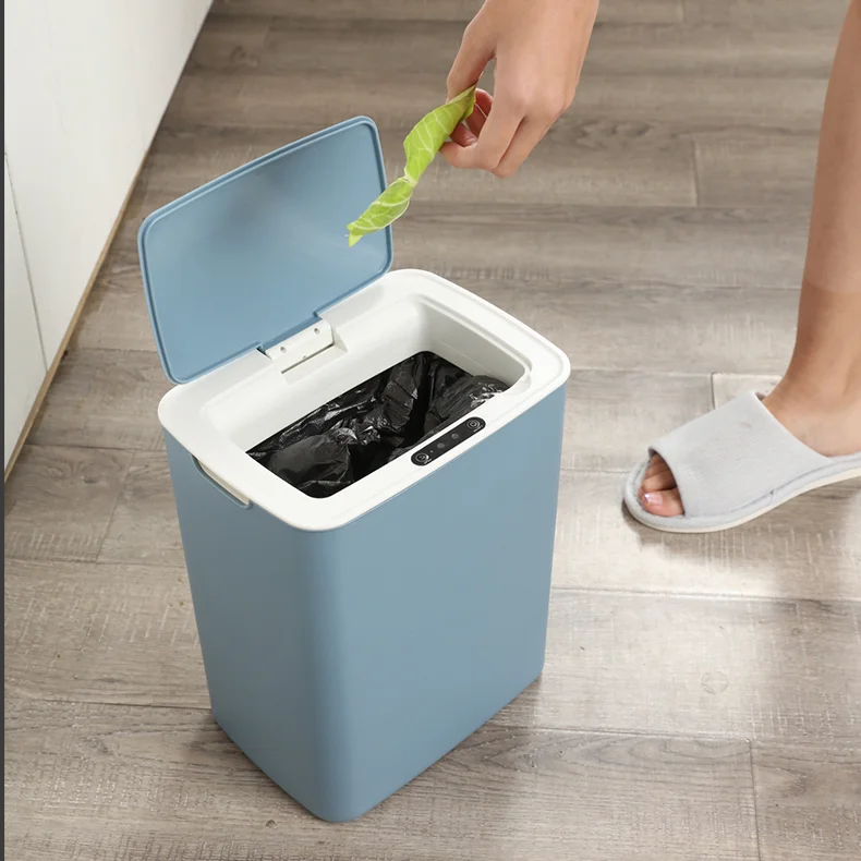 

OEM/ODM Support Manufacturer Plastic Automatic Sensor Dustbin, Blue/white/pink