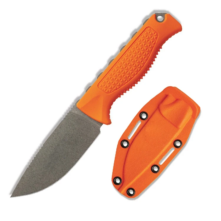 

15006 STEEP COUNTRY HUNTER fixed blade hunting knife kydex sheath Orange/black Handle outdoor tactical survival straight knife