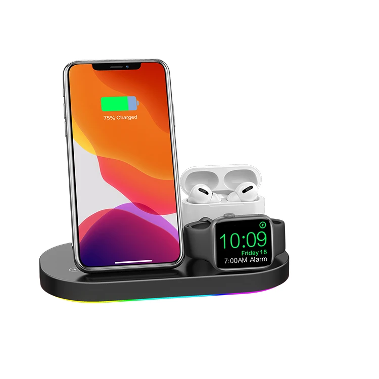 

2021 hot Z6 15w apple watch Headphones fast 3 in 1 wireless charger